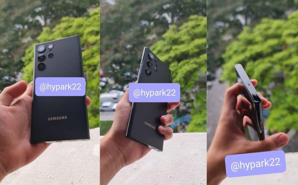 صور مسربة لهاتف Galaxy S22 Ultra باللون الأسود