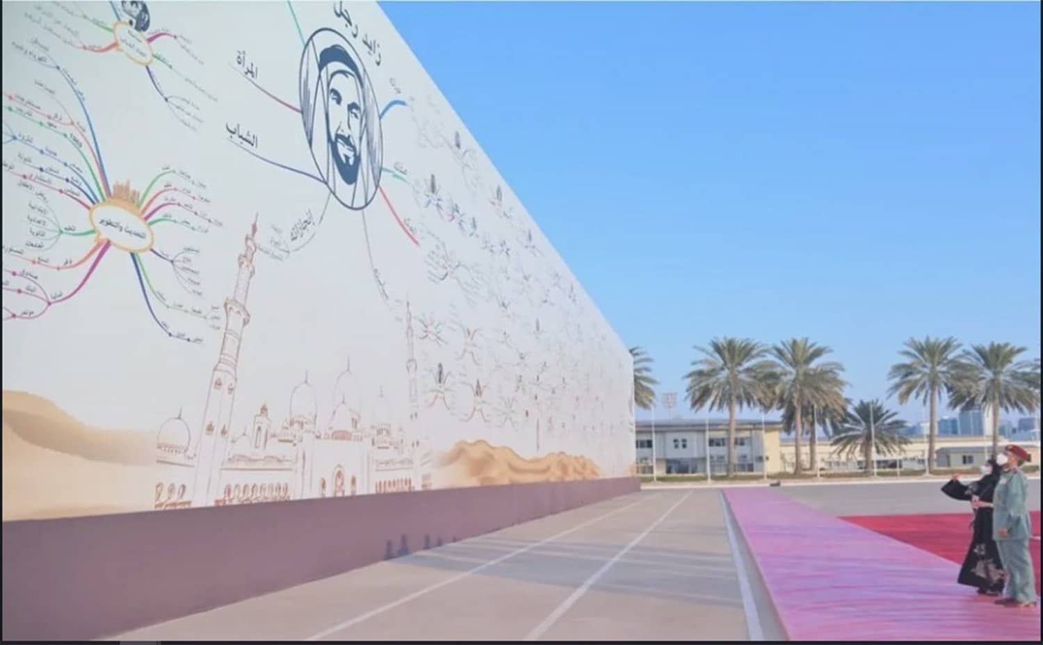 لوحة جدارية الإمارات العربية المتحدة التي تصور الشيخ زايد تصل إلى رقم قياسي جديد في موسوعة غينيس