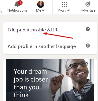 تغيير رابط ملفك الشخصي على موقع لينكد إن LinkedIn