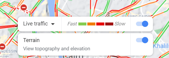 كيفية التحقق من حركة المرور فى خرائط جوجل