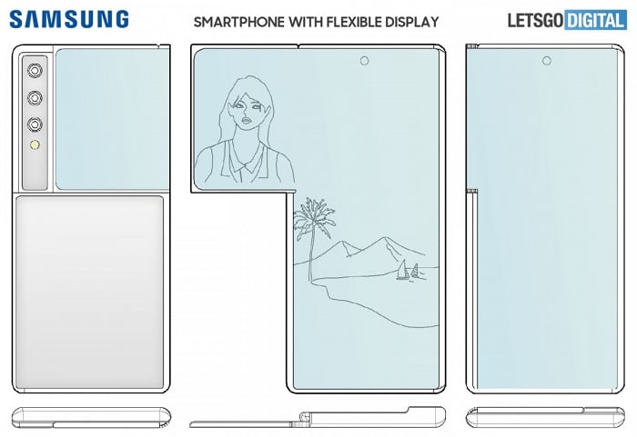 شركة سامسونج تقوم بتسجيل براءة اختراع لهاتف بشاشة قابلة للطي